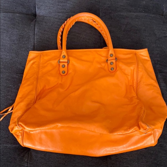 Balenciaga sunday orange leather tote - Picture 4 of 6
